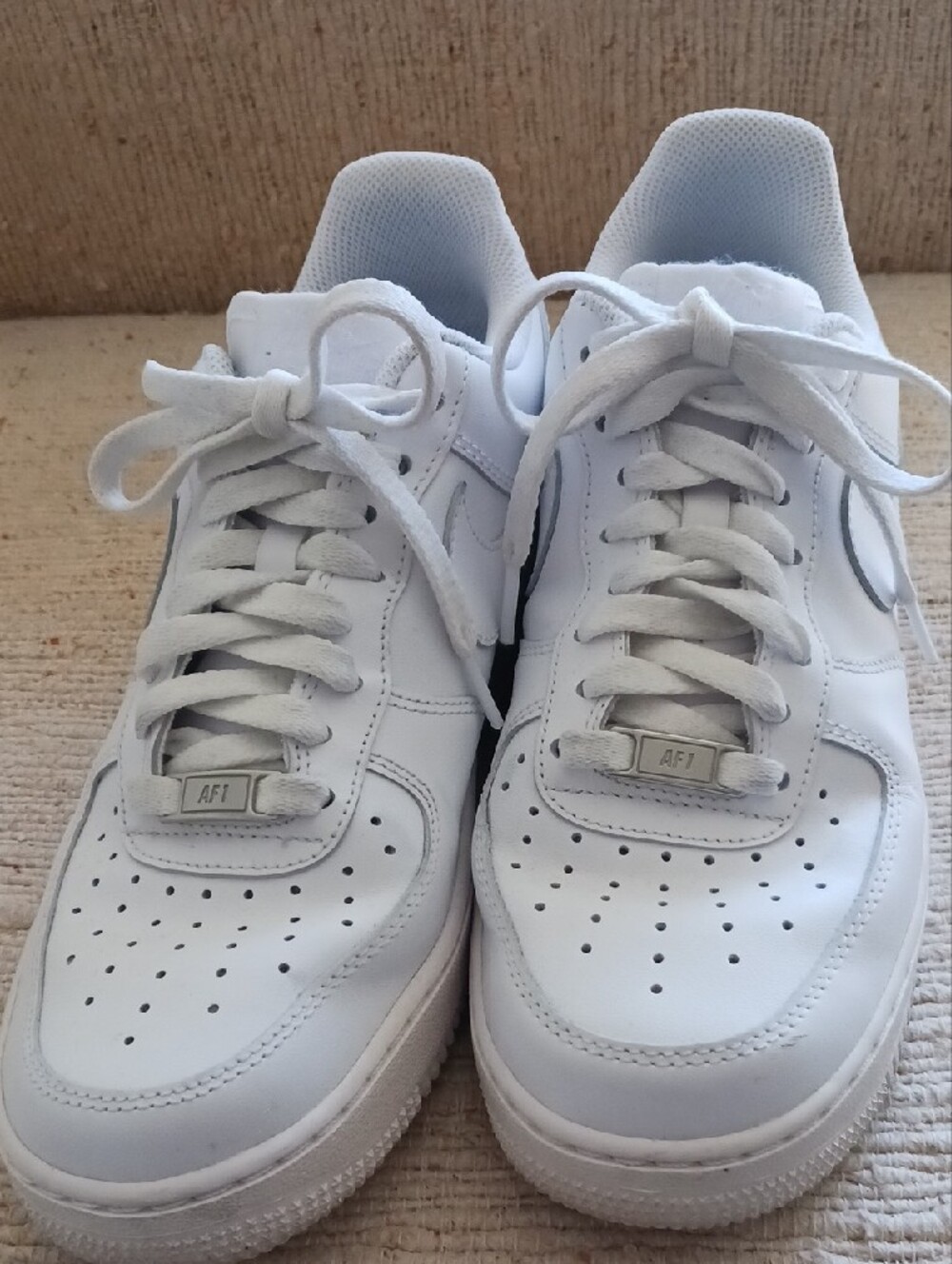 Classic All-White Leather Nike Air Sneakers - Picture 5 of 5